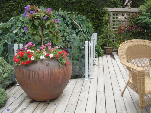 Wood Deck & Garden View