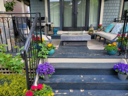Composite Trex Decks + Stairs ~ Burnaby Heights BEFORE