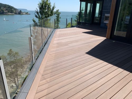 Eagle Island Composite English Walnut Decking Project - AFTER