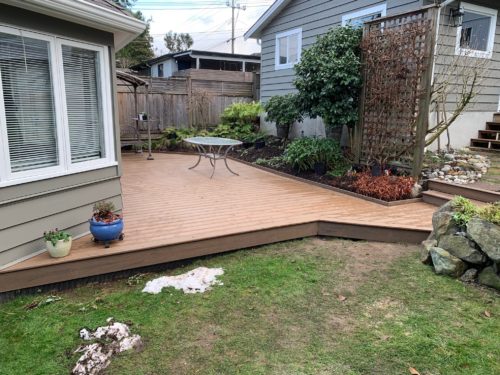 Burnaby Composite Toasted Sand Garden Deck - AFTER (10)