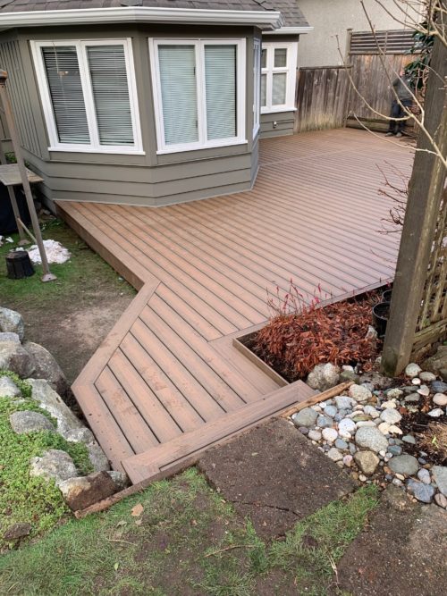 Burnaby Composite Toasted Sand Garden Deck - AFTER (3)
