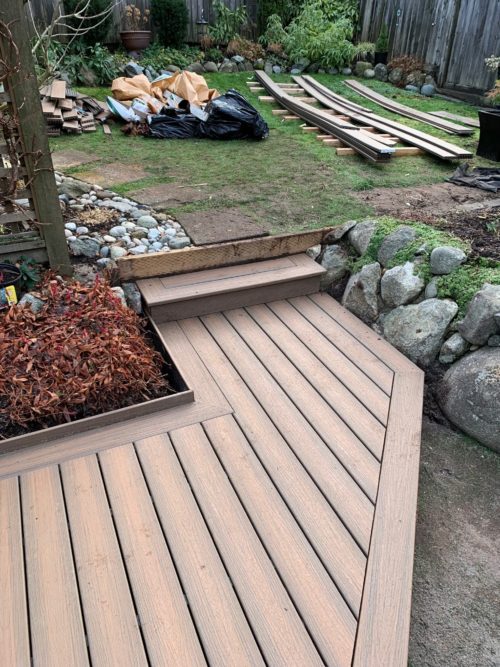 Burnaby Composite Toasted Sand Garden Deck - AFTER (4)