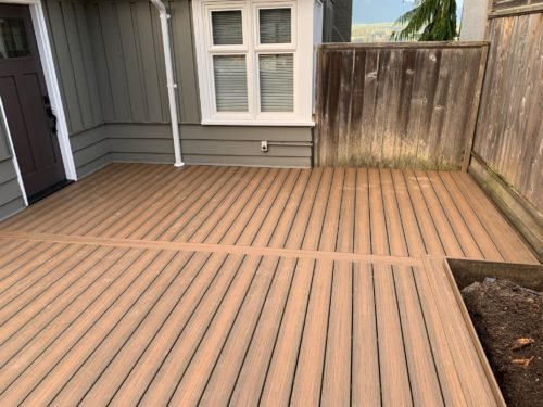 Burnaby Composite Toasted Sand Garden Deck - AFTER