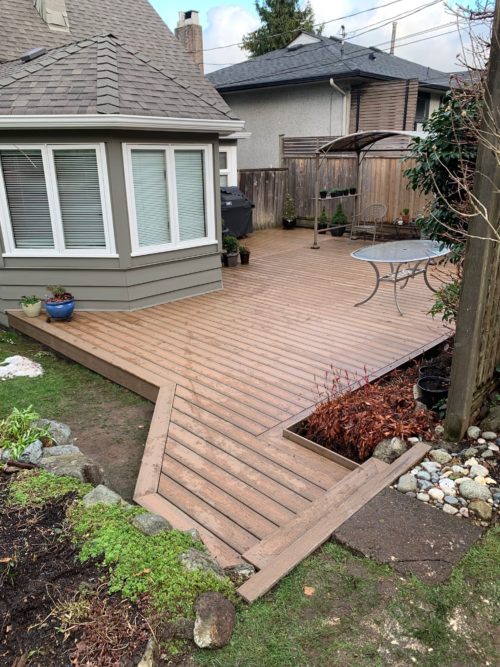 Burnaby Composite Toasted Sand Garden Deck - AFTER (7)
