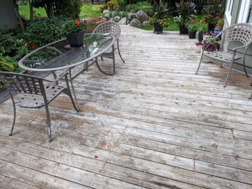 Burnaby Composite Toasted Sand Garden Deck - BEFORE (3)