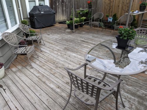 Burnaby Composite Toasted Sand Garden Deck - BEFORE (7)